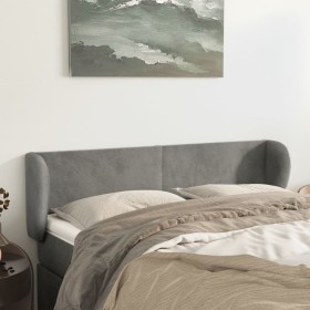 Cabecero de terciopelo gris claro 147x23x78/88 cm de vidaXL, Cabeceros y pies de cama - Ref: Foro24-3116912, Precio: 74,68 €,...