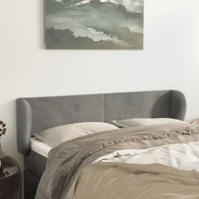 Hellgraues Samtkopfteil 147x23x78/88 cm von vidaXL, Kopf- und Fußteile - Ref: Foro24-3116912, Preis: 72,84 €, Rabatt: %