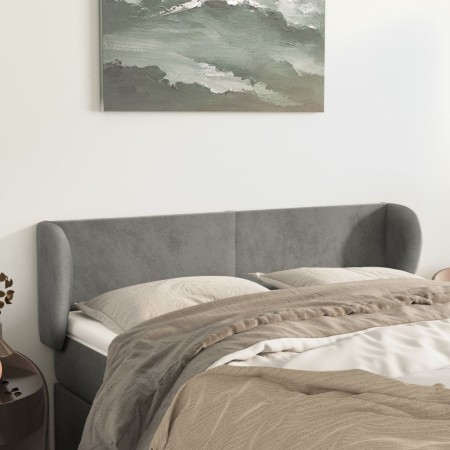 Cabecero de terciopelo gris claro 147x23x78/88 cm de vidaXL, Cabeceros y pies de cama - Ref: Foro24-3116912, Precio: 74,68 €,...