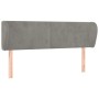 Cabecero de terciopelo gris claro 147x23x78/88 cm de vidaXL, Cabeceros y pies de cama - Ref: Foro24-3116912, Precio: 74,68 €,...