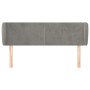 Cabecero de terciopelo gris claro 147x23x78/88 cm de vidaXL, Cabeceros y pies de cama - Ref: Foro24-3116912, Precio: 74,68 €,...