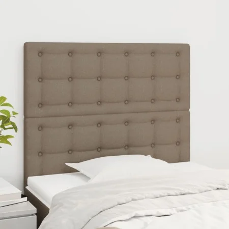 Headboards 2 units of taupe gray fabric 90x5x78/88 cm by vidaXL, Headboards and footboards - Ref: Foro24-3116752, Price: 80,4...