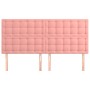 Cabeceros 4 unidades de terciopelo rosa 100x5x78/88 cm de vidaXL, Cabeceros y pies de cama - Ref: Foro24-3116837, Precio: 117...