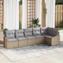 Conjunto de sofás de jardín con cojín 6 pcs Beige y Gris Claro en Sofás de exterior | Comprar online en Foru.es