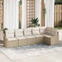 Conjunto de sofás de jardín 6 pcs Beige y ratán sintético en Sofás de exterior | Comprar online en Foru.es