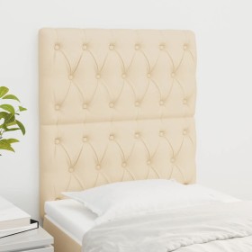 Cabeceros 2 unidades tela color crema 80x7x78/88 cm de vidaXL, Cabeceros y pies de cama - Ref: Foro24-3116647, Precio: 88,45 ...
