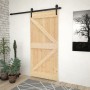 Puerta corredera con herrajes madera maciza de pino 80x210 cm en Puertas | Comprar online en Foru.es