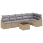 Conjunto de Comedor de Jardín 7 pcs Beige y Gris Claro en Sofás de exterior | Comprar online en Foru.es