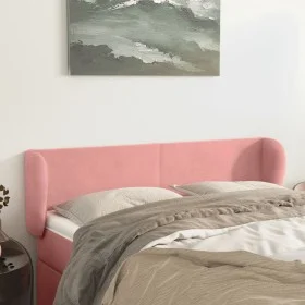 Cabecero de terciopelo rosa 147x23x78/88 cm de vidaXL, Cabeceros y pies de cama - Ref: Foro24-3116917, Precio: 71,01 €, Descu...