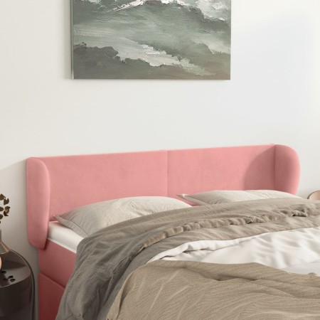 Cabecero de terciopelo rosa 147x23x78/88 cm de vidaXL, Cabeceros y pies de cama - Ref: Foro24-3116917, Precio: 71,86 €, Descu...