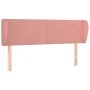 Cabecero de terciopelo rosa 147x23x78/88 cm de vidaXL, Cabeceros y pies de cama - Ref: Foro24-3116917, Precio: 71,01 €, Descu...