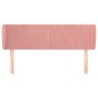 Cabecero de terciopelo rosa 147x23x78/88 cm de vidaXL, Cabeceros y pies de cama - Ref: Foro24-3116917, Precio: 71,86 €, Descu...