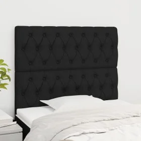 Headboards 2 units of black fabric 90x7x78/88 cm by vidaXL, Headboards and footboards - Ref: Foro24-3116652, Price: 66,76 €, ...