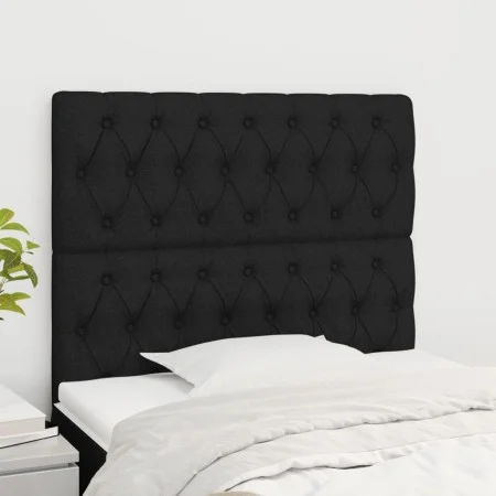 Headboards 2 units of black fabric 90x7x78/88 cm by vidaXL, Headboards and footboards - Ref: Foro24-3116652, Price: 66,76 €, ...