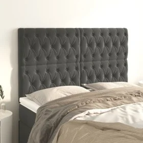 Headboards 4 units dark gray velvet 72x7x78/88 cm by vidaXL, Headboards and footboards - Ref: Foro24-3116717, Price: 129,51 €...