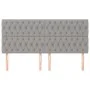 Cabeceros 4 unidades de tela gris claro 90x7x78/88 cm de vidaXL, Cabeceros y pies de cama - Ref: Foro24-3116682, Precio: 109,...
