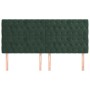 Cabeceros 4 unidades de terciopelo verde oscuro 100x7x78/88 cm de vidaXL, Cabeceros y pies de cama - Ref: Foro24-3116737, Pre...