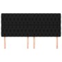 Cabeceros 4 unidades de tela negro 100x7x78/88 cm de vidaXL, Cabeceros y pies de cama - Ref: Foro24-3116692, Precio: 136,49 €...