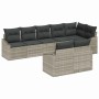 Conjunto de sofás de jardín 8 pcs Gris Claro ratán sintético en Sofás de exterior | Comprar online en Foru.es