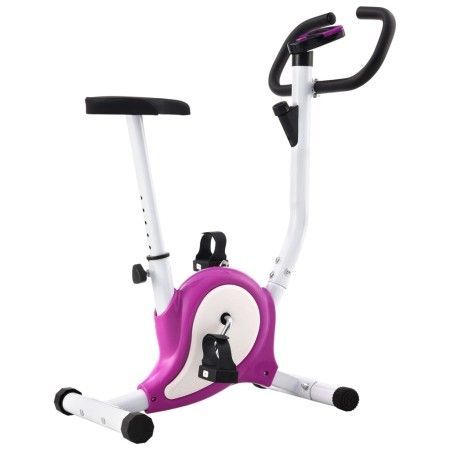 Bicicleta estática con resistencia de cinta morada de vidaXL, Bicicletas estáticas - Ref: Foro24-92011, Precio: 131,13 €, Des...
