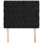 Cabeceros 2 unidades de terciopelo negro 100x7x78/88 cm de vidaXL, Cabeceros y pies de cama - Ref: Foro24-3116712, Precio: 82...