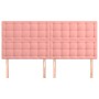 Cabeceros 4 unidades de terciopelo rosa 90x5x78/88 cm de vidaXL, Cabeceros y pies de cama - Ref: Foro24-3116831, Precio: 113,...