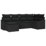 Conjunto de Comedor de Jardín con cojín 6 pcs Negro en Sofás de exterior | Comprar online en Foru.es