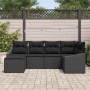 Conjunto de Comedor de Jardín con cojín 6 pcs Negro en Sofás de exterior | Comprar online en Foru.es