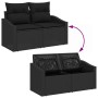 Conjunto de Comedor de Jardín con cojín 6 pcs Negro en Sofás de exterior | Comprar online en Foru.es