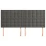 Headboards 4 units of dark gray velvet 80x5x78/88 cm by vidaXL, Headboards and footboards - Ref: Foro24-3116821, Price: 125,6...