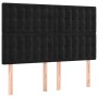 Cabeceros 4 unidades terciopelo negro 72x5x78/88 cm de vidaXL, Cabeceros y pies de cama - Ref: Foro24-3116816, Precio: 150,69...