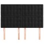 Cabeceros 4 unidades terciopelo negro 72x5x78/88 cm de vidaXL, Cabeceros y pies de cama - Ref: Foro24-3116816, Precio: 150,69...