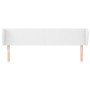 Cabecero de cuero sintético blanco 163x23x78/88 cm de vidaXL, Cabeceros y pies de cama - Ref: Foro24-3116961, Precio: 77,90 €...