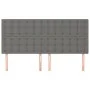 Headboards 4 units of dark gray fabric 90x5x78/88 cm by vidaXL, Headboards and footboards - Ref: Foro24-3116781, Price: 136,2...