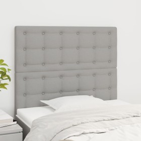 Cabeceros 2 unidades de tela gris claro 90x5x78/88 cm de vidaXL, Cabeceros y pies de cama - Ref: Foro24-3116748, Precio: 61,0...