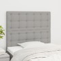 Cabeceros 2 unidades de tela gris claro 90x5x78/88 cm de vidaXL, Cabeceros y pies de cama - Ref: Foro24-3116748, Precio: 61,0...