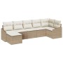 Conjunto de sofá de jardín 7 pcs Beige y Crema ratán sintético en Sofás de exterior | Comprar online en Foru.es