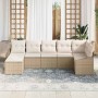 Conjunto de sofá de jardín 7 pcs Beige y Crema ratán sintético en Sofás de exterior | Comprar online en Foru.es