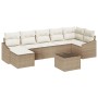 Conjunto de sofá de jardín 8 pcs Beige y Crema ratán sintético en Sofás de exterior | Comprar online en Foru.es