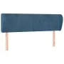 Cabecero de terciopelo azul oscuro 147x23x78/88 cm de vidaXL, Cabeceros y pies de cama - Ref: Foro24-3116916, Precio: 66,39 €...