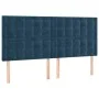Kopfteile 4 Einheiten aus dunkelblauem Samt 100x5x78/88 cm von vidaXL, Kopf- und Fußteile - Ref: Foro24-3116836, Preis: 133,9...