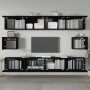 Set de muebles para TV 6 piezas madera contrachapada negro de vidaXL, Muebles TV - Ref: Foro24-3114367, Precio: 232,89 €, Des...