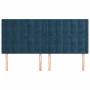 Cabeceros 4 unidades de terciopelo azul oscuro 100x5x78/88 cm de vidaXL, Cabeceros y pies de cama - Ref: Foro24-3116836, Prec...