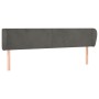 Cabecero de terciopelo gris oscuro 203x23x78/88 cm de vidaXL, Cabeceros y pies de cama - Ref: Foro24-3116931, Precio: 60,10 €...