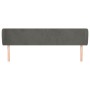 Cabecero de terciopelo gris oscuro 203x23x78/88 cm de vidaXL, Cabeceros y pies de cama - Ref: Foro24-3116931, Precio: 60,10 €...