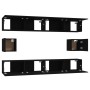 Set de muebles para TV 6 piezas madera contrachapada negro de vidaXL, Muebles TV - Ref: Foro24-3114367, Precio: 232,89 €, Des...