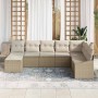 Conjunto de sofá de jardín 8 pcs Beige y Crema ratán sintético en Sofás de exterior | Comprar online en Foru.es