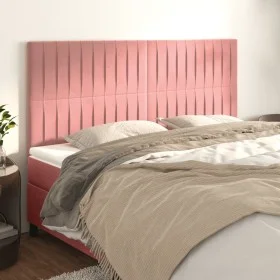 Kopfteile 4 Einheiten aus rosa Samt 80x5x78/88 cm von vidaXL, Kopf- und Fußteile - Ref: Foro24-3116629, Preis: 96,93 €, Rabat...