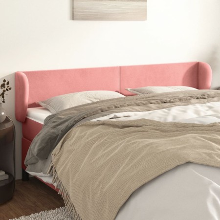 Cabecero de terciopelo rosa 163x23x78/88 cm de vidaXL, Cabeceros y pies de cama - Ref: Foro24-3116923, Precio: 70,98 €, Descu...