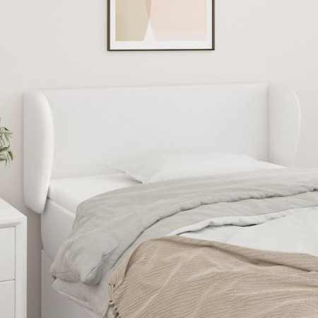 Cabecero de cuero sintético blanco 93x23x78/88 cm de vidaXL, Cabeceros y pies de cama - Ref: Foro24-3116943, Precio: 58,85 €,...